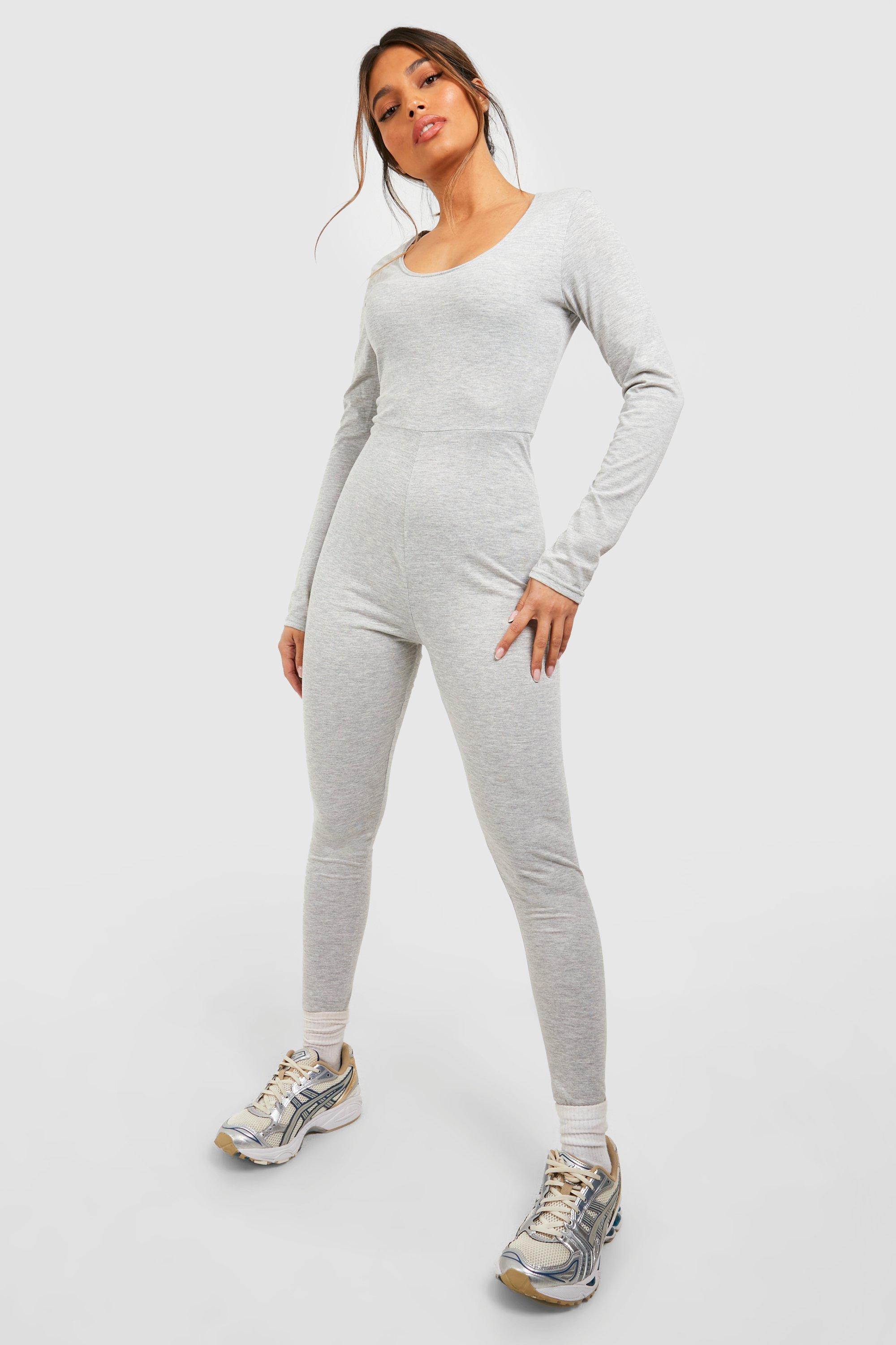 Grey store unitard jumpsuit